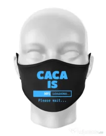 Masca personalizata reutilizabila Caca is loading Negru