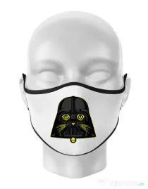 Masca personalizata reutilizabila Cat Vader Alb