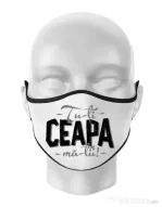 Masca personalizata reutilizabila Ceapa ma-tii Alb