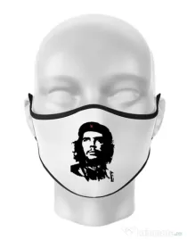 Masca personalizata reutilizabila Che Guevara Alb