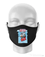 Masca personalizata reutilizabila Cleaning league toilet paper Negru