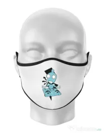 Masca personalizata reutilizabila Dj robot Alb