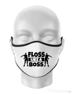 Masca personalizata reutilizabila Floss like a boss Alb