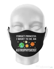 Masca personalizata reutilizabila Forget Princess Negru