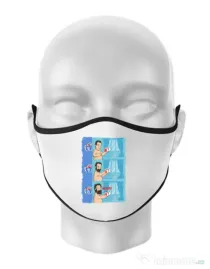 Masca personalizata reutilizabila Funny wilson Alb