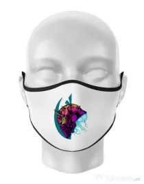 Masca personalizata reutilizabila Helmet Alb