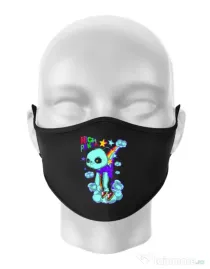Masca personalizata reutilizabila High panda Negru