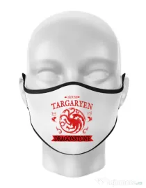 Masca personalizata reutilizabila House Targaryen Alb