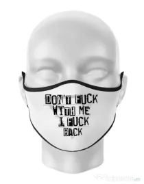 Masca personalizata reutilizabila I fuck back Alb