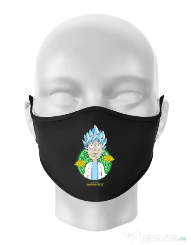 Masca personalizata reutilizabila I'm just saiyantist Negru