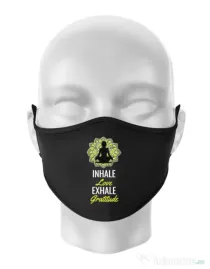 Masca personalizata reutilizabila Inhale love Negru