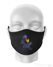 Masca personalizata reutilizabila Iron Skeletor Negru
