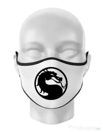 Masca personalizata reutilizabila Kombat time Alb