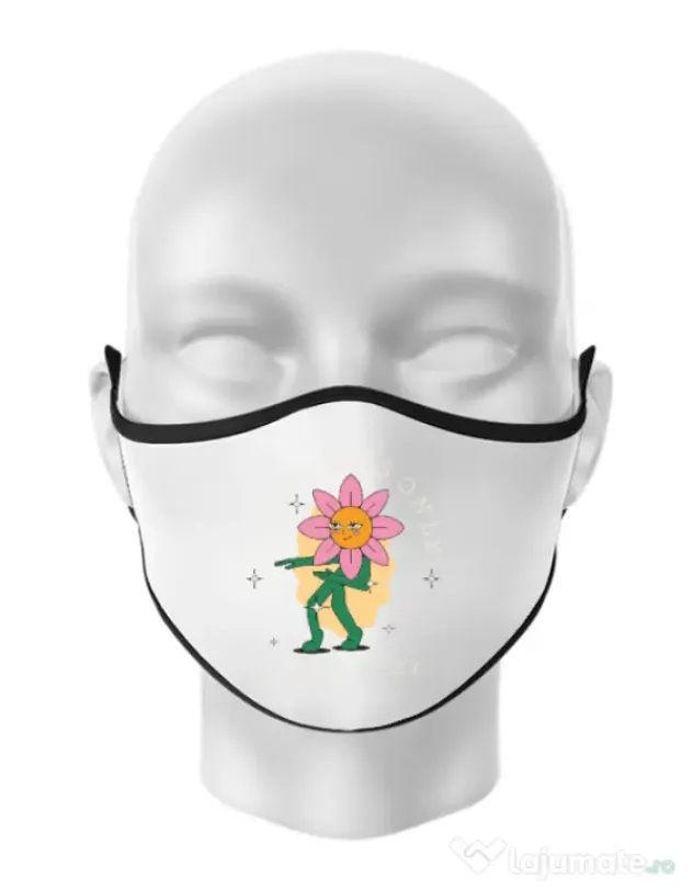 Masca personalizata reutilizabila M&D 29 Alb