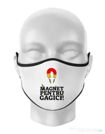 Masca personalizata reutilizabila Magnet pentru gagici Alb