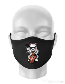 Masca personalizata reutilizabila Maneki trooper Negru