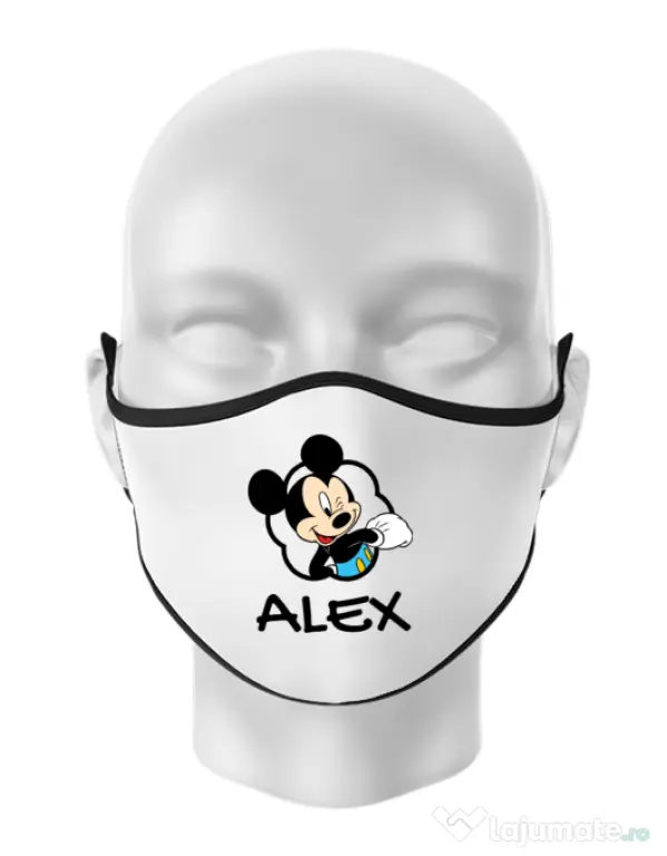 Masca personalizata reutilizabila Mouse son Alb