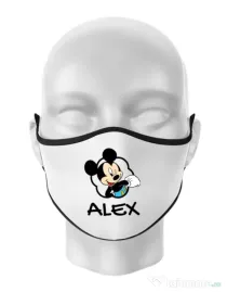 Masca personalizata reutilizabila Mouse son Alb