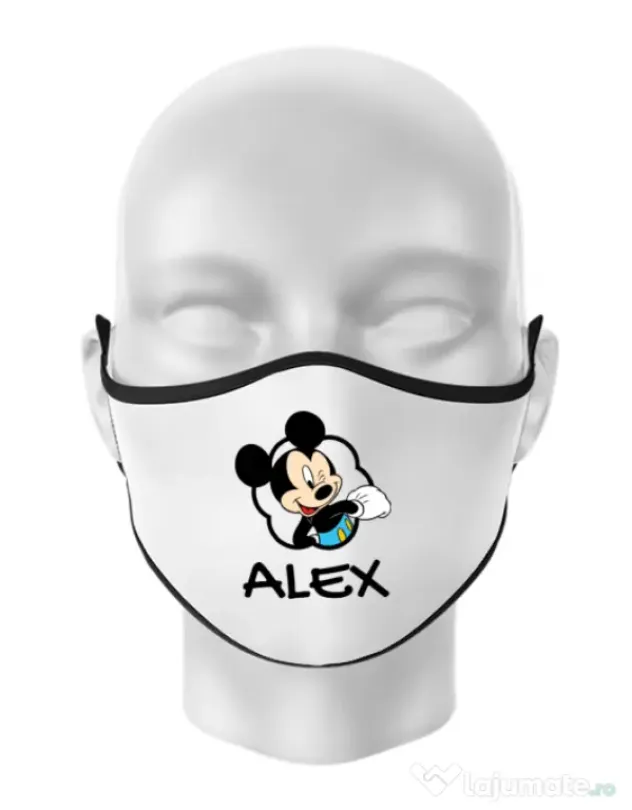 Masca personalizata reutilizabila Mouse son Alb