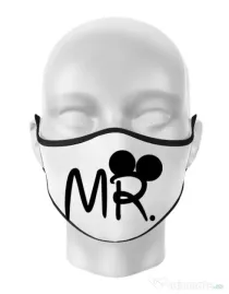 Masca personalizata reutilizabila Mr Mickey Alb