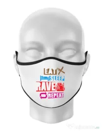 Masca personalizata reutilizabila Raver Alb