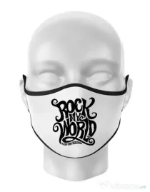Masca personalizata reutilizabila Rock my world Alb