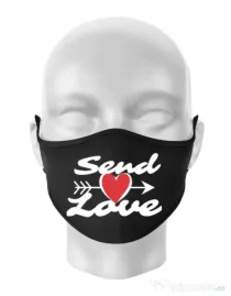 Masca personalizata reutilizabila Send love Negru