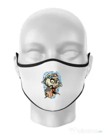 Masca personalizata reutilizabila Skull Movie Alb