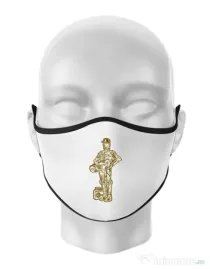 Masca personalizata reutilizabila Street C3PO Alb