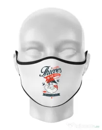 Masca personalizata reutilizabila Thieves in the Night Alb