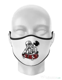Masca personalizata reutilizabila Trooper trick Alb