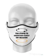 Masca personalizata reutilizabila Try religion Alb
