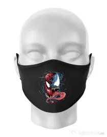 Masca personalizata reutilizabila Venom vs Spiderman Negru