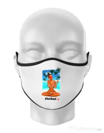 Masca personalizata reutilizabila Weekend Alb