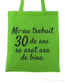 Sacosa din panza 30 de ani Verde mar