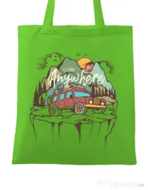 Sacosa din panza Adventure Verde mar