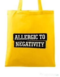 Sacosa din panza Allergic to negativity Galben