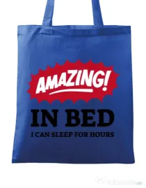 Sacosa din panza Amazing in bed Albastru regal