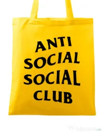 Sacosa din panza Anti social Club Galben