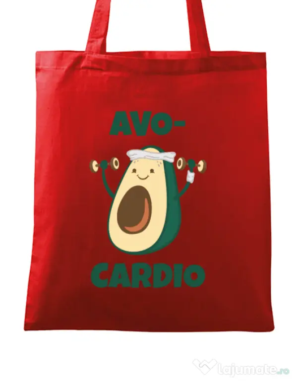 Sacosa din panza Avo-cardio Rosu