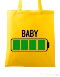 Sacosa din panza Baby battery Galben