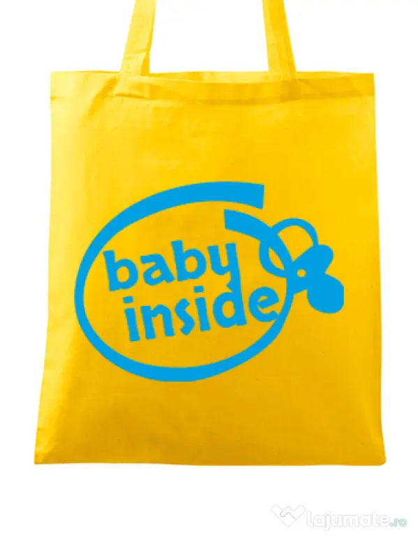 Sacosa din panza Baby inside Galben
