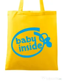 Sacosa din panza Baby inside Galben