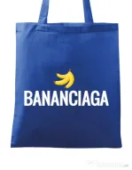 Sacosa din panza Bananciaga Albastru regal