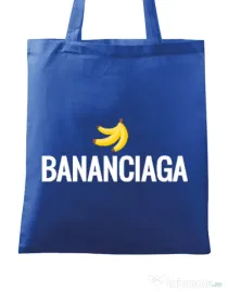Sacosa din panza Bananciaga Albastru regal