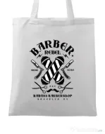 Sacosa din panza Barber Rebel II Alb