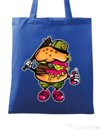 Sacosa din panza Bastard burger Albastru regal