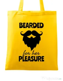 Sacosa din panza Bearded for her pleasure Galben