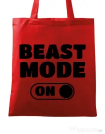 Sacosa din panza Beast mode Rosu