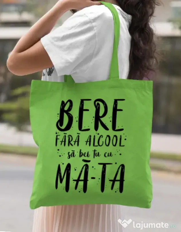 Sacosa din panza Bere fara alcool Verde mar